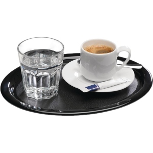 APS Melamine Service Tray Black 260mm [GL622]