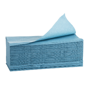 1 ply Interfold Hand Towel - Blue (pk 12 x 300)